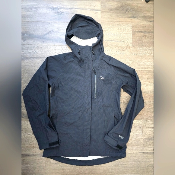 L.L.Bean Trail Model Rain Jacket Black Womens XS Outdoor Boat Coastal Nautical - Picture 1 of 10